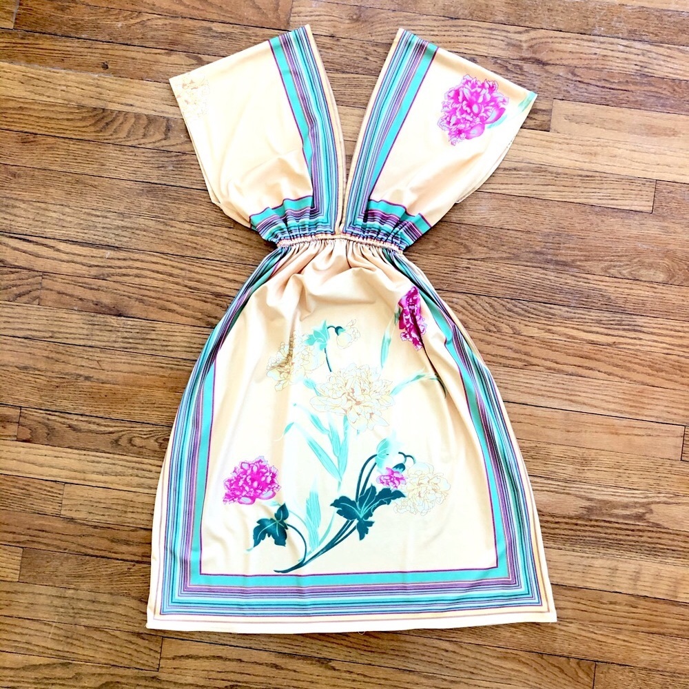FOREVER 21 | Floral Yellow Dress Beach Cover Up